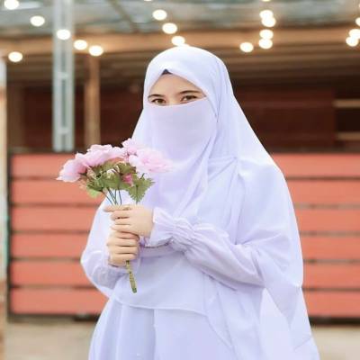 ডায়মন্ড জর্জেট ডাবল লুপ ইনস্ট্যান্ট রেডি হিজাব + নিকাব- White